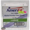 Image 1 : BOX OF 4X100 NITRILE POWDER FREE GLOVES LARGE SIZE