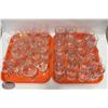 Image 1 : 2 TRAYS W/ ROCK & WINE GLASSES (44 PIECES)