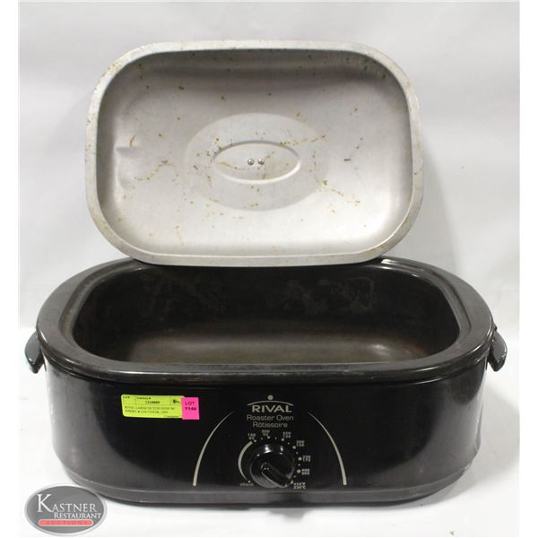 RIVAL LARGE DUTCH OVEN W/ INSERT & LID COVER, 120V