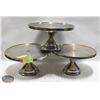 Image 1 : LOT OF 3 S/S CAKE STANDS