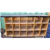 Image 1 : 18 SECTION STORAGE SHELF/COUNTER - AS IS