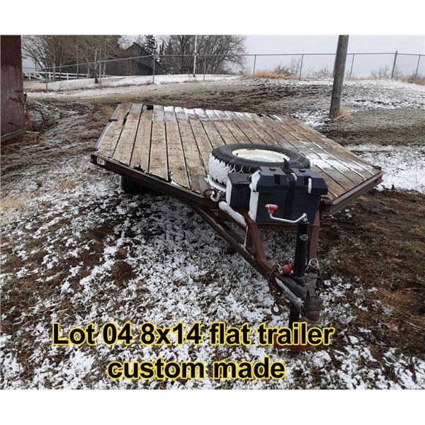 8x14 flat trailer custom made