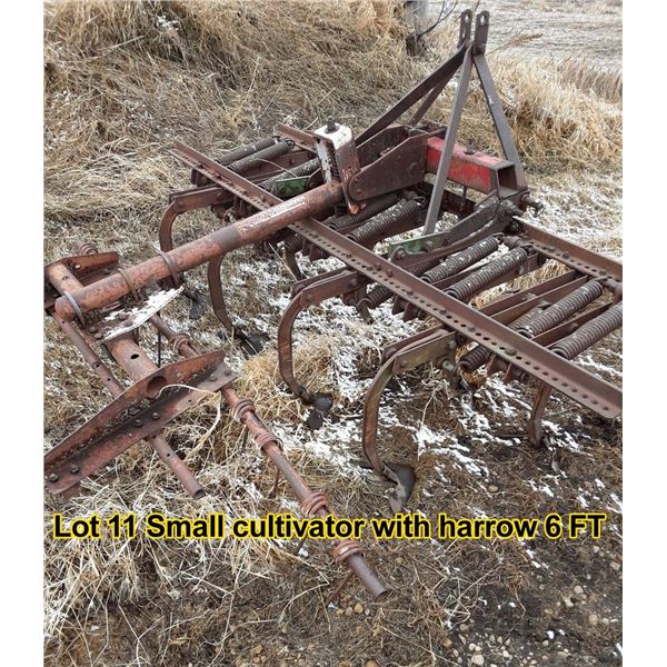 Small cultivator with harrow 6 feet