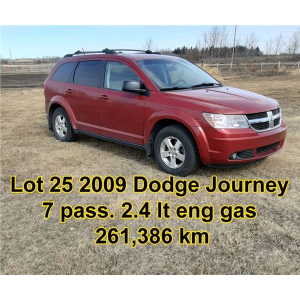 2009 Dodge Journey 7 pass. 2.4 lt engine gas 261,386 km