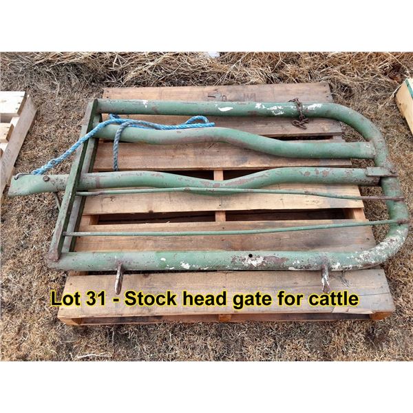 Stock head gate for cattle