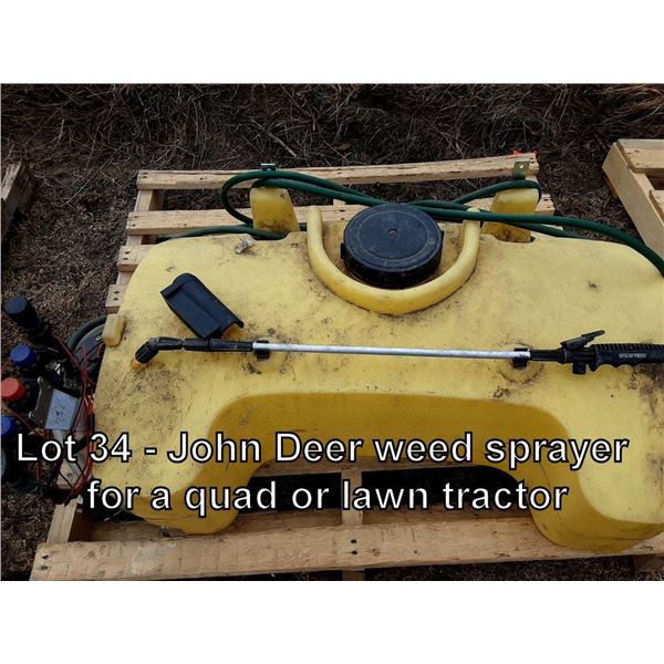 John Deere weed sprayer for a quad or lawn tractor