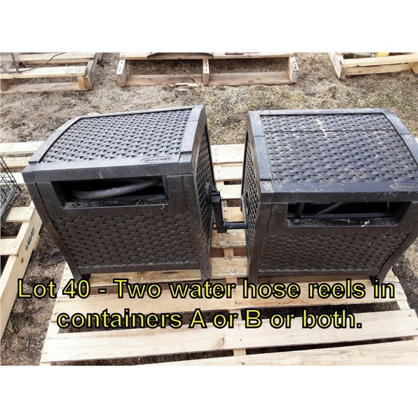 Water hose reels - choice of 40A or 40B or both