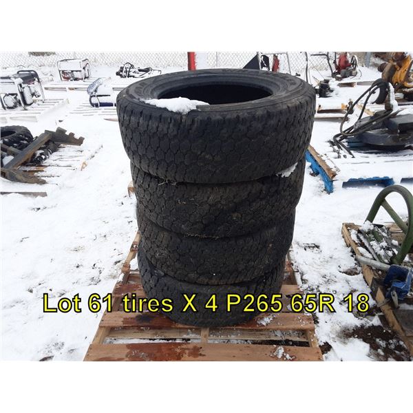 Tires x4 P265 65R 18