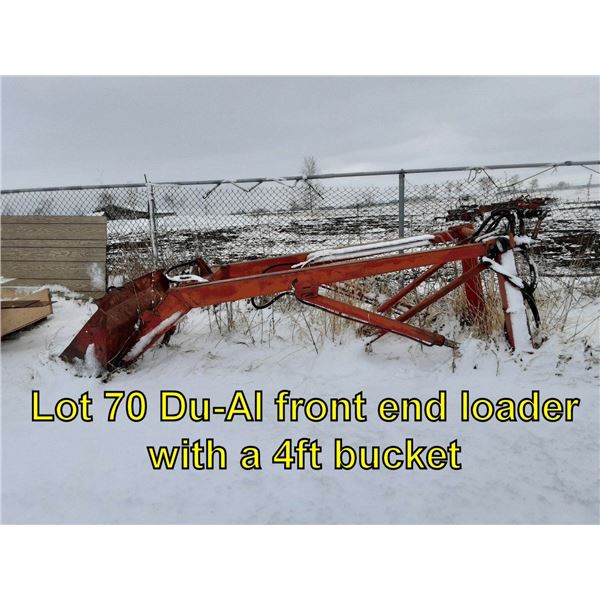 Du-AL front end loader with a 4 ft bucket