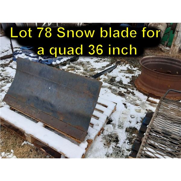 Snow blade for a quad 36 inch