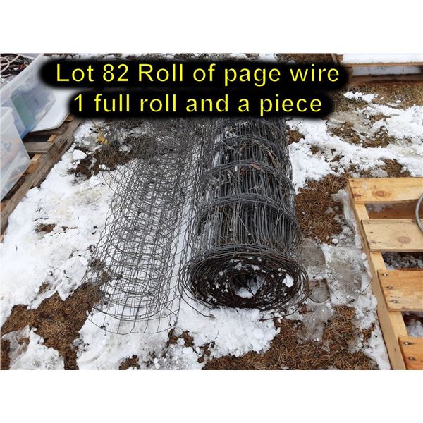 Roll of page wire , 1 full rolll and a piece