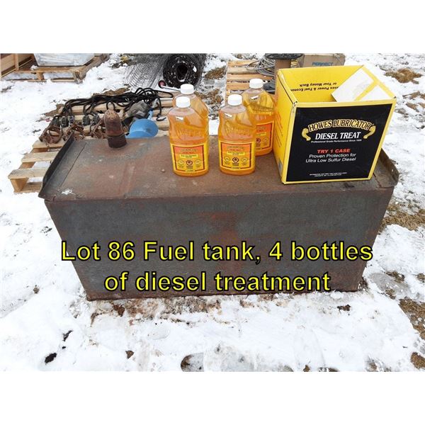 Fuel tank, 4 bottles of diesel treatment