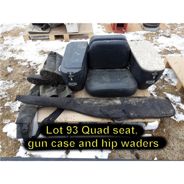 Quad seat, gun case, hip waders