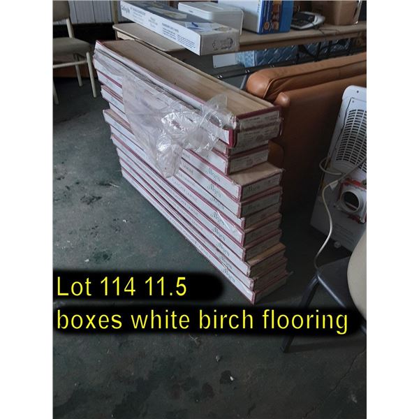 11.5 boxes of white birch flooring