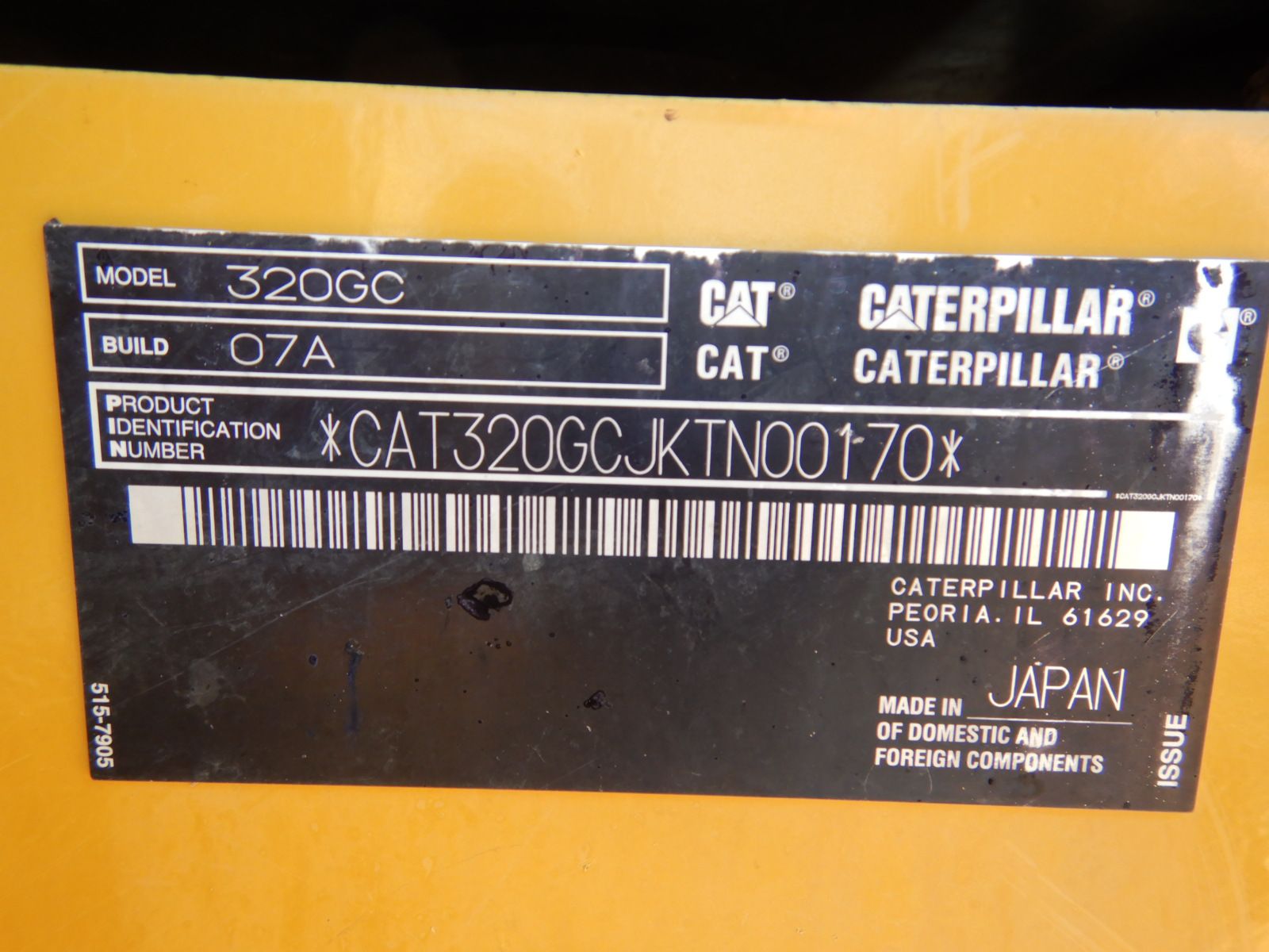 2018 CAT 320 GC NEXT GEN Excavator J.M. Wood Auction Company, Inc.