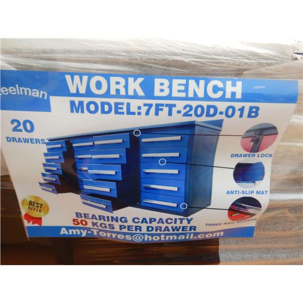 STEELMAN 7' WORK BENCH W/ DRAWERS