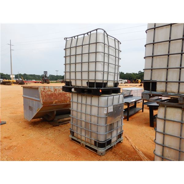 (2) 300 GALLON PLASTIC TANK W/ METAL CAGE (B7)