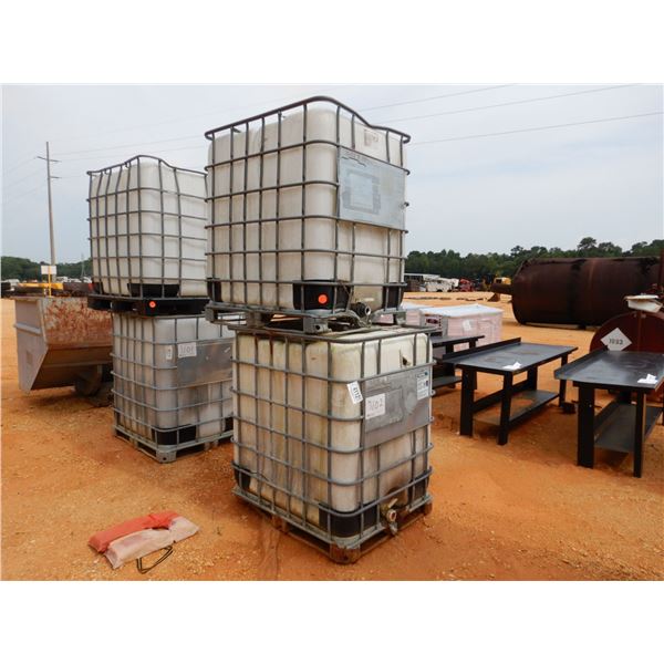 (2) 300 GALLON PLASTIC TANK W/ METAL CAGE (B7)