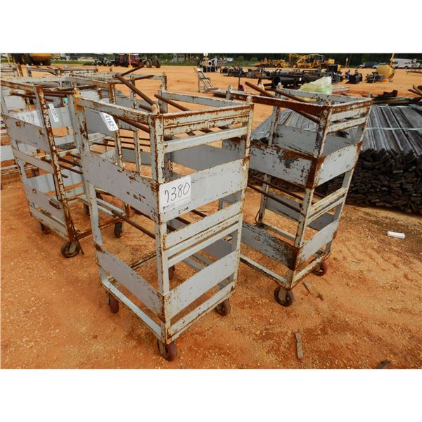 (2) METAL ROLLING RACK (B9)