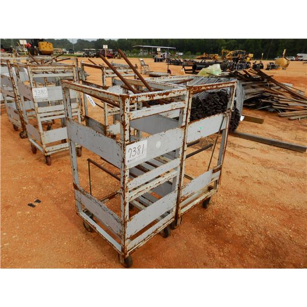 (2) METAL ROLLING RACK (B9)