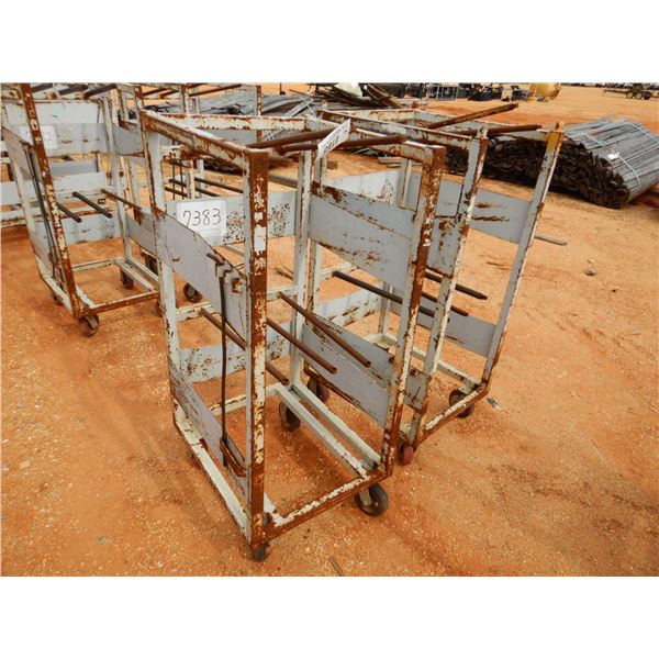 (2) METAL ROLLING RACK (B9)