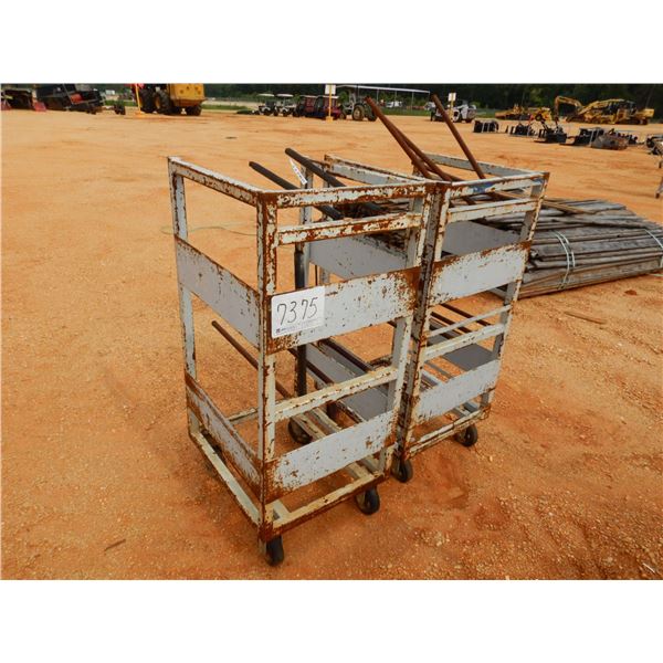 (2) METAL ROLLING RACK (B9)