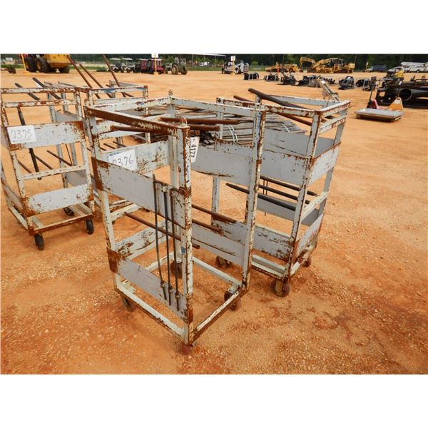 (2) METAL ROLLING RACK (B9)