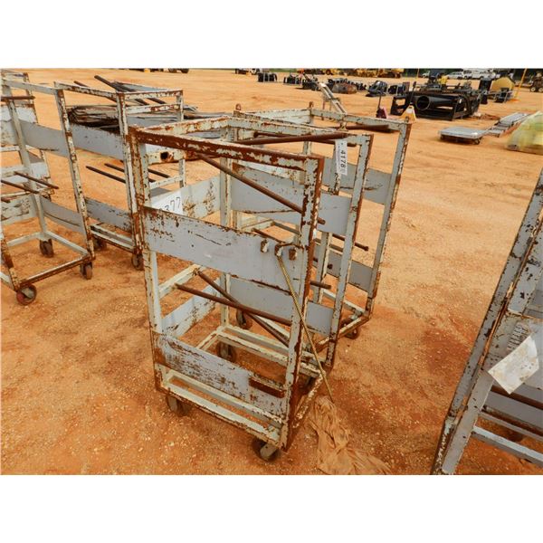 (2) METAL ROLLING RACK (B9)
