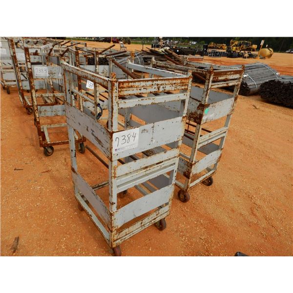 (2) METAL ROLLING RACK (B9)