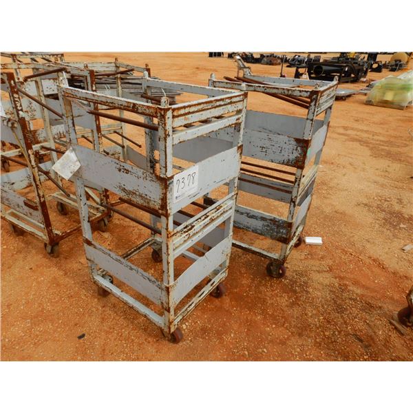 (2) METAL ROLLING RACK (B9)