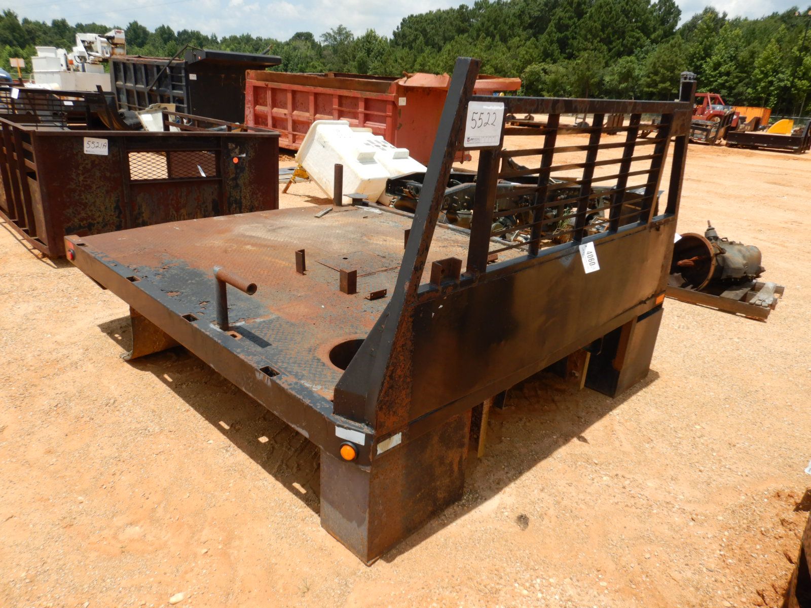 Heading Rack Flatbed 9' FLATBED BODY W/ HEADACHE RACK (A1) - J.M. Wood Auction Company, Inc.
