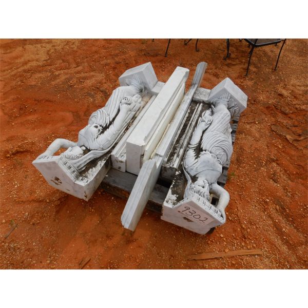 MARBLE STATUE FIREPLACE MANTLE