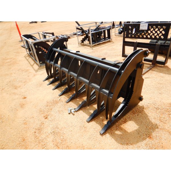 84" ROOT RAKE, fits skid steer