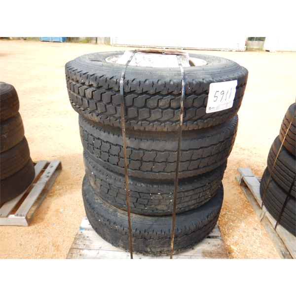 (4) 11R22.5 TIRES & RIMS (A2)