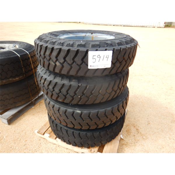 (4) 10.00 X 20 TIRES & RIMS (A2)