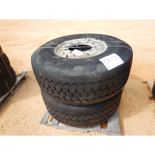 (2) 425/65R22.5 TIRES & ALUMINUM RIMS (A2)