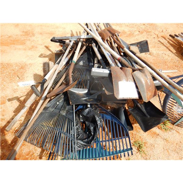 (1) PALLET MISC, RACKS, SHOVELS (B9)