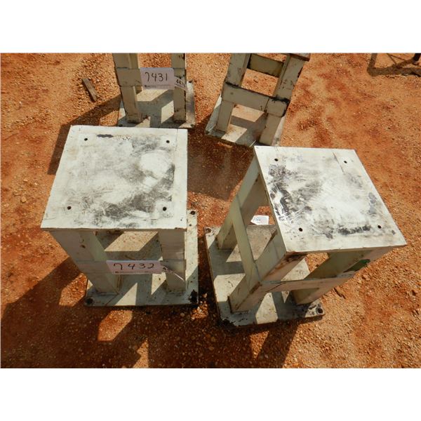 (2) 15" x 15" x 24" METAL STANDS (B9)