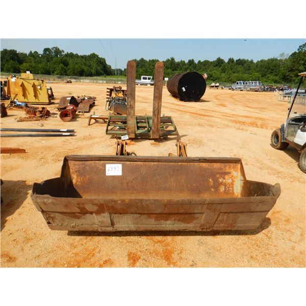 FRONT BUCKET W/AR,S, FITS CASE BACKHOE (B6)