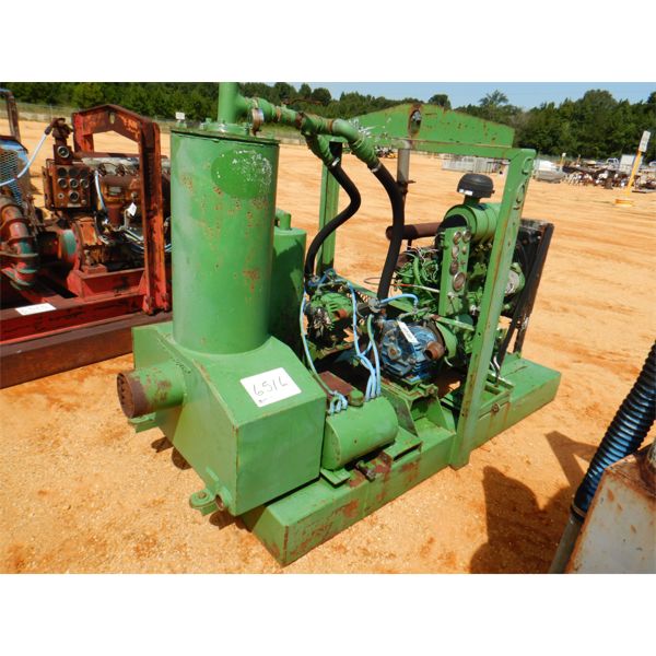 WELL POINT PUMP W/ JOHN DEERE DIESEL ENGINE, SKID MTD
