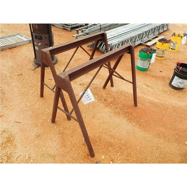 (2) METAL SAW HORSES (B9)