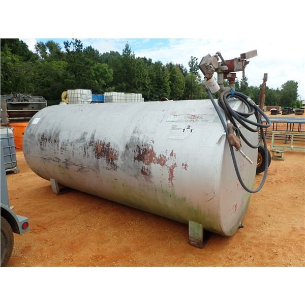 FUEL TANK, 2000 GALLON, ELECTRIC PUMP, NOZZLE & HOSE (B7)