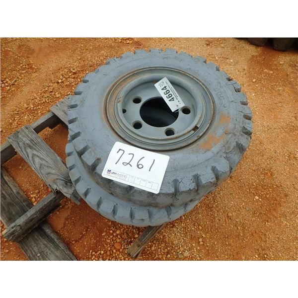 (2) 7.00-12 TIRES & RIMS (B8)