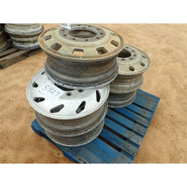 (5) ALLUMINUM TRUCK TRACTOR RIMS (A2)