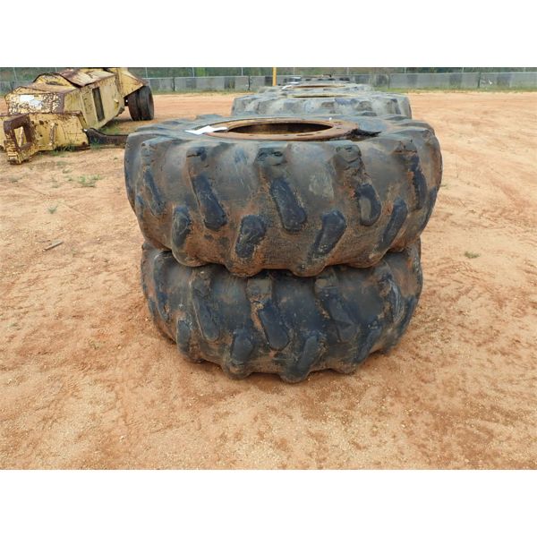(2) 24.5-32 SKIDDER TIRES  & WHEELS 