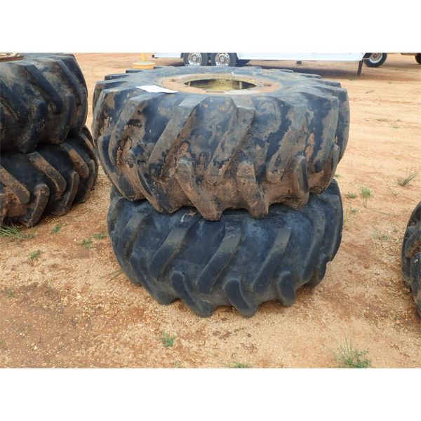 (2) 23.1-26 SKIDDER TIRES  & WHEELS 