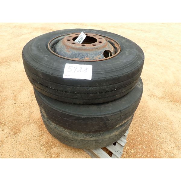 (3) 11R24.5 TIRES & RIMS (A2)