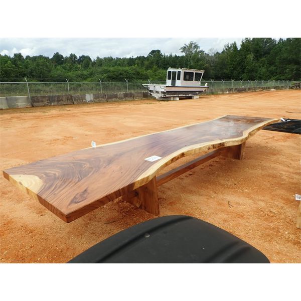 TEAK TABLE, 18' LONG