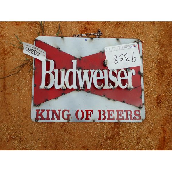 METAL BUDWEISER SIGN (C6)