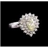 Image 1 : 14KT White Gold 1.04 ctw Diamond Ring